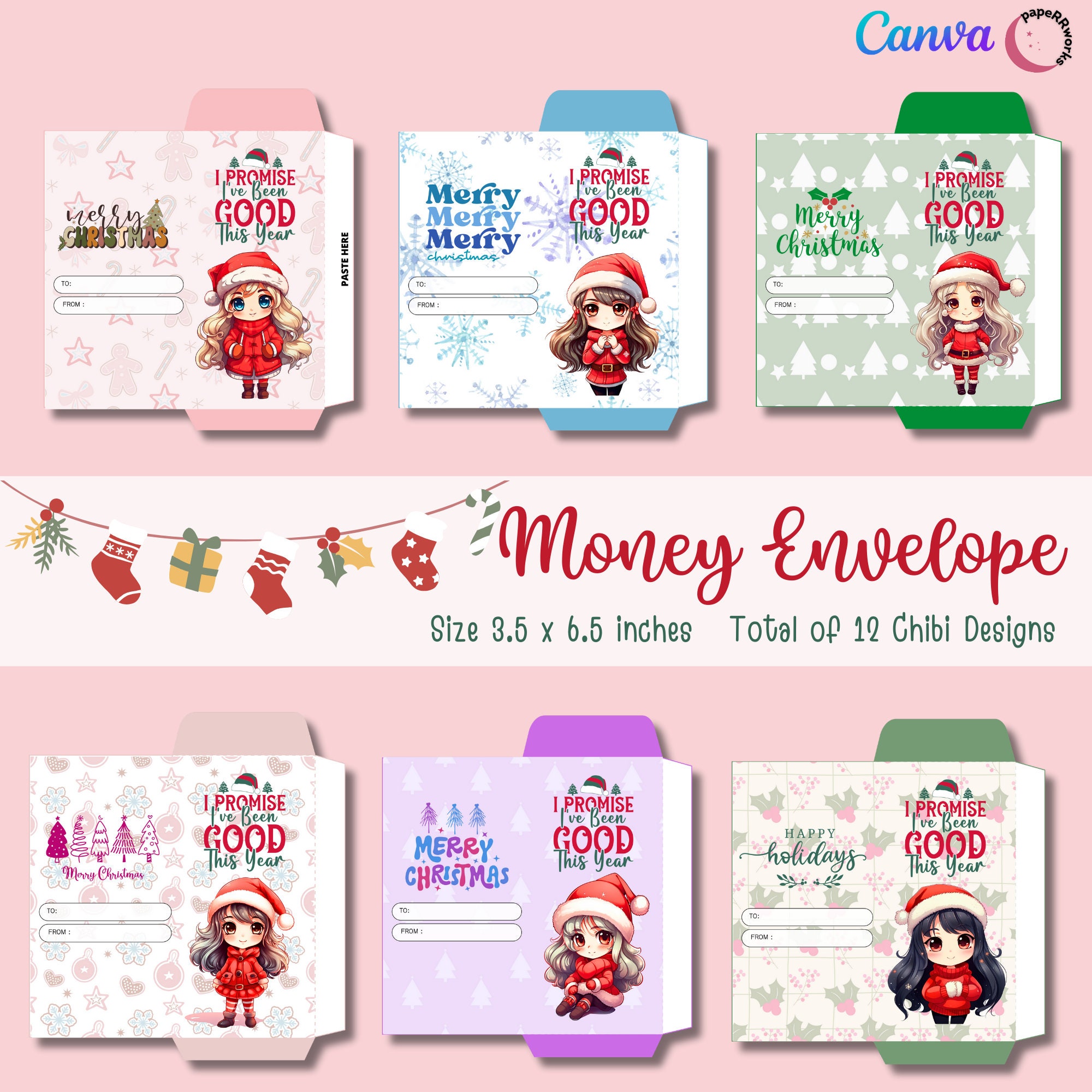 Christmas Money Envelope, Christmas Angpao, Money Envelope Printable ...