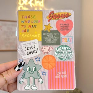 Christian Kindle Insert | Scripture Collage with Bible Verses, Lamb of God & Encouraging Faith Quotes