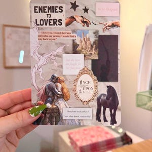Enemies to Lovers Kindle Insert | Romantasy Collage | Dragon Aesthetic Kindle | Clear Case Insert | Fantasy E-Reader Gift