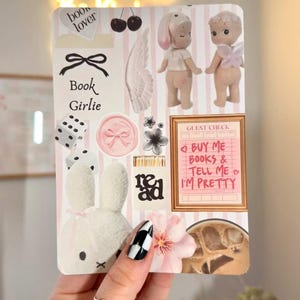 Coquette Kindle Insert | Pink Bookish Aesthetic | Girly Reader Kindle Decor | BookTok Kindle Insert | Gift for Reader