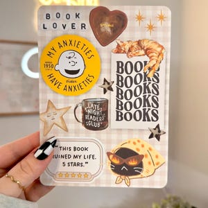 Cozy Book Lover Kindle Insert | Late Night Reader Kindle Aesthetic | Trendy Bookish Kindle Insert | Neutral Reader Collage Insert