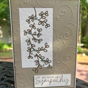 Heartfelt Sympathy Card | Brown | Handcrafted