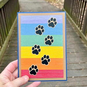 Tarjeta de condolencias para mascotas / Homenaje a Lake Lure / Puente arcoíris / Memorial para perros