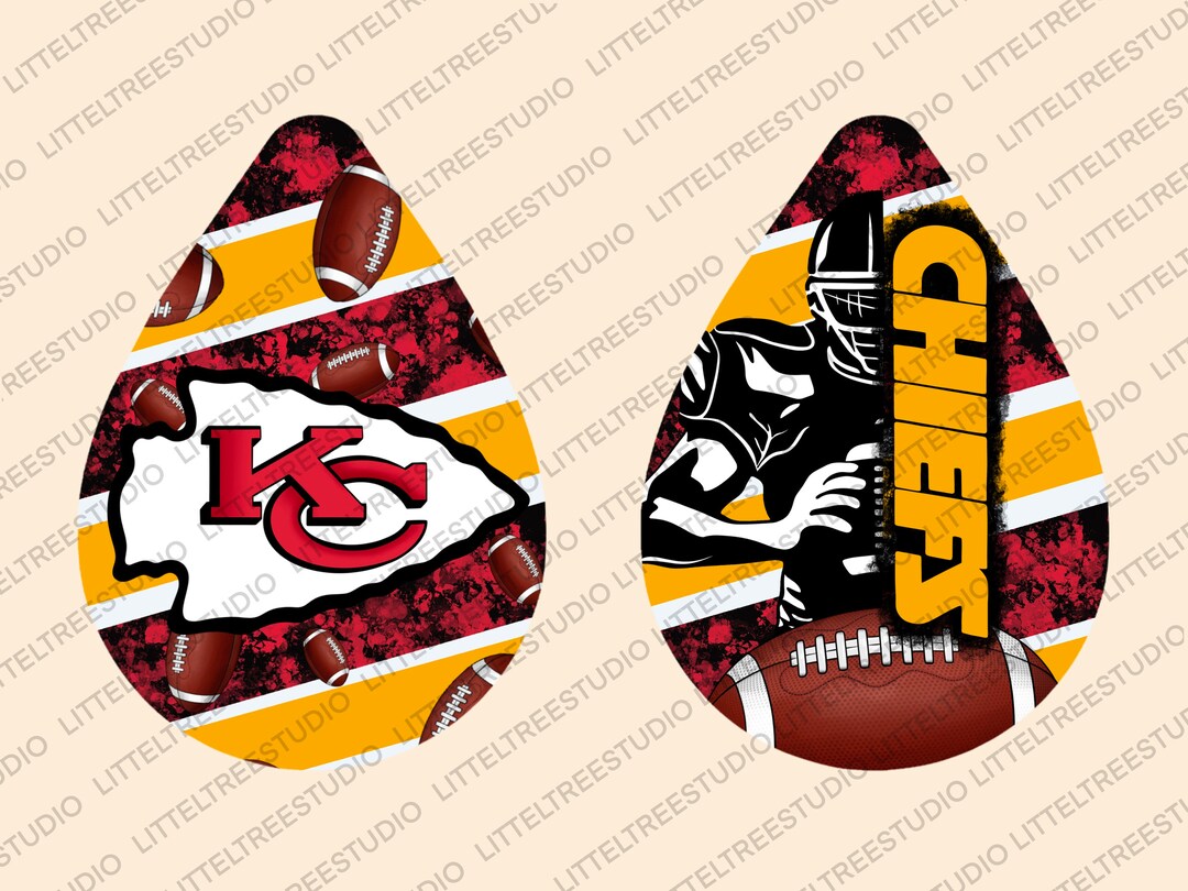Chiefs Football Earrings PNG Earring PNG American Football Etsy