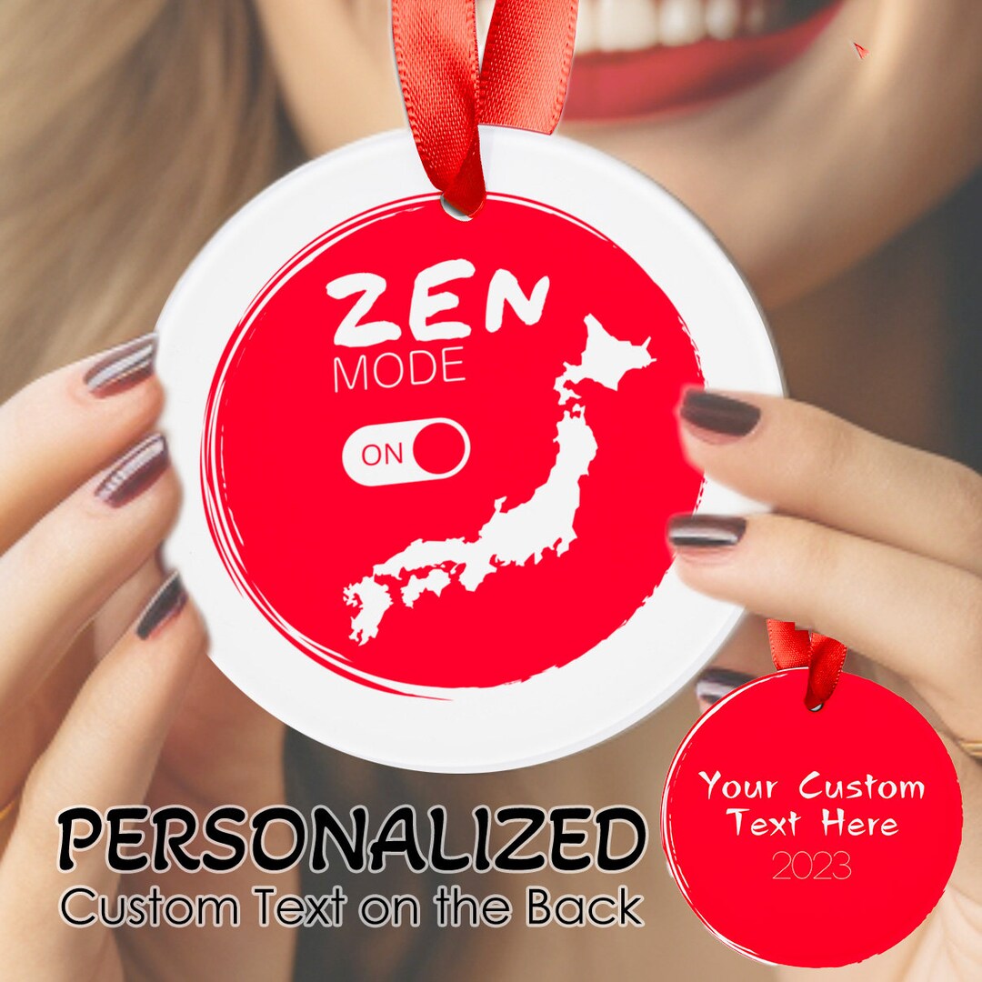 Personalized Japan Ornament Gift Flag Japan Vacation Gift Tokyo Japan Landmarks Custom Holiday