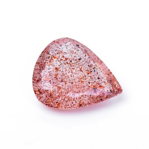 Lepidocrocita cuarzo piedra preciosa radiante pera facetada rojo-naranja fuego piedra preciosa suelta hecha a mano AAA+ piedra preciosa de lepidocrocita natural para joyería