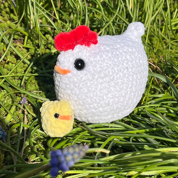 crochet chicken with baby