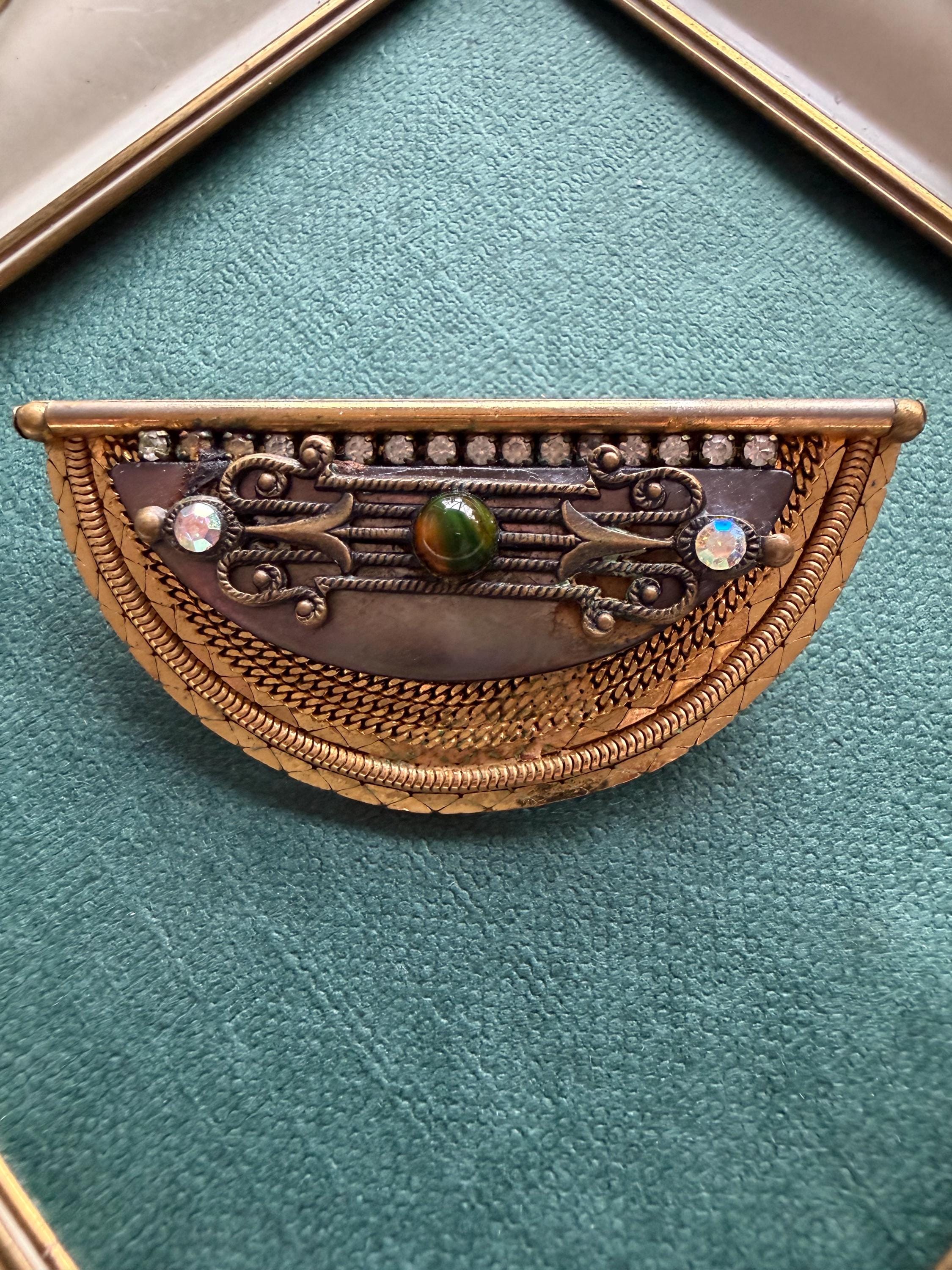 ビンテージ　MARENA ドイツ製　ブローチ 兼 ペンダントヘッド　ブラック Marena - Etsy 日本
