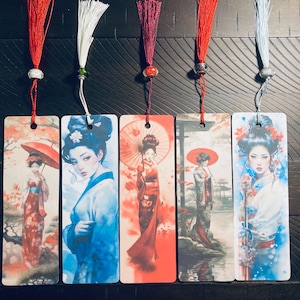Geisha Beaded Tassel Bookmarks