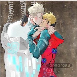 Art Print Trigun Vash the Stampede Millions Knives KV Trigun Stampede Kiss Plantcest