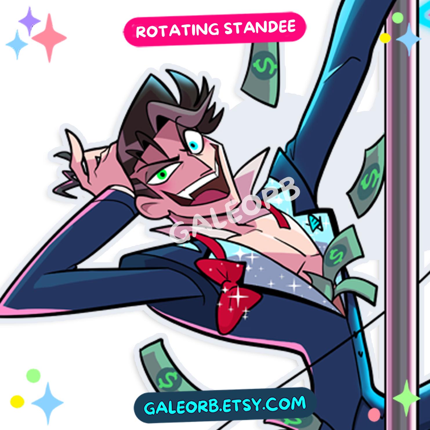 Vincent Rotating Standee Pole Dance Human Vox Whittman Hazbin