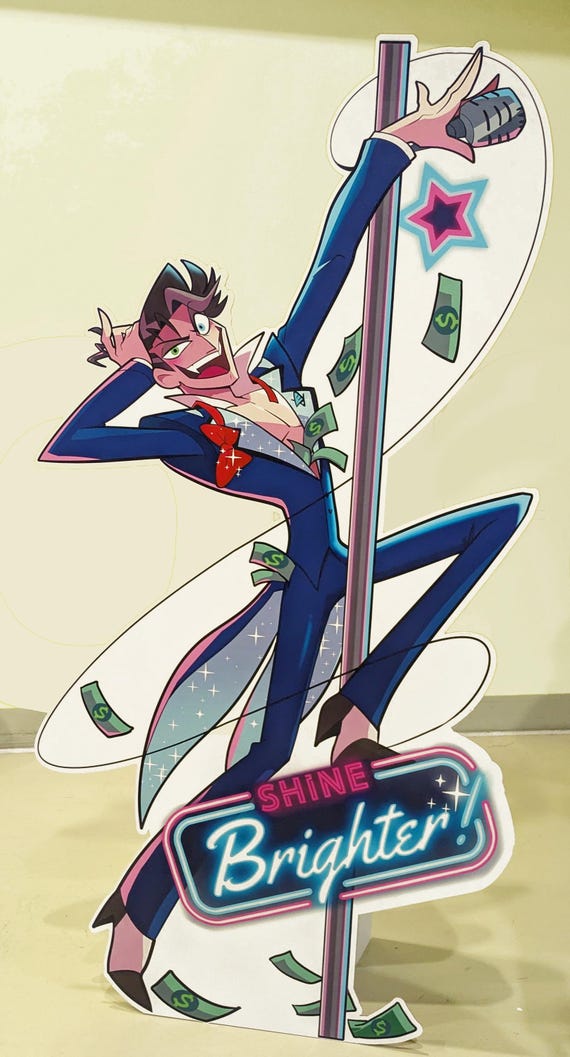 Life-sized Cardboard Cutout Standee Vincent Pole Dance Human Vox