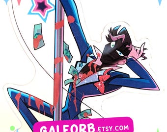 Vincent Rotating Standee Pole Dance Human Vox Whittman Hazbin