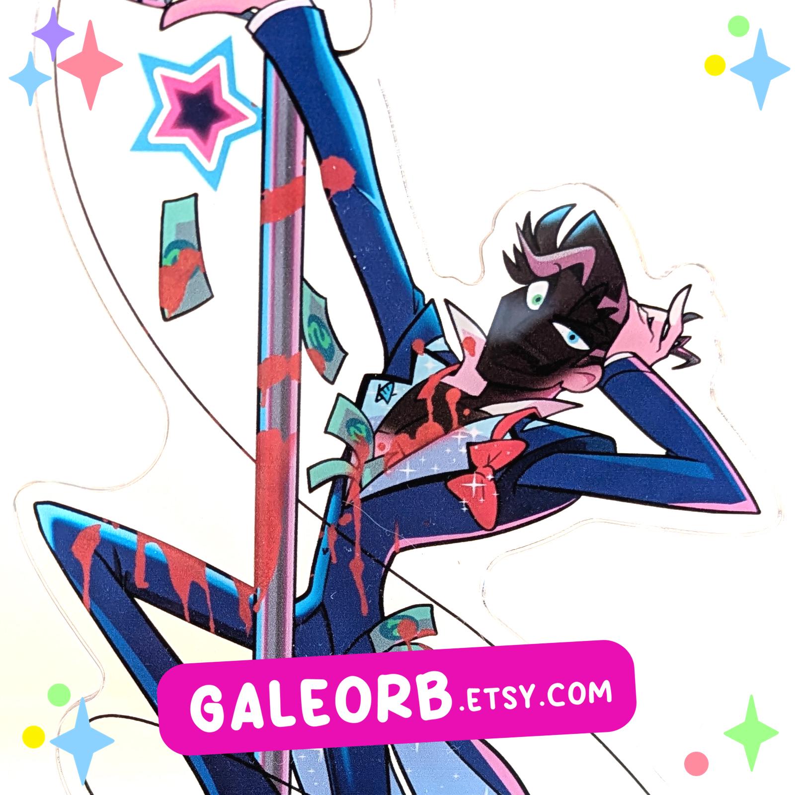 Vincent Rotating Standee Pole Dance Human Vox Whittman Hazbin