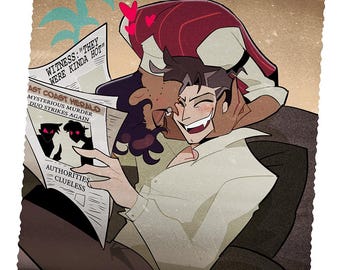 Alastor Vox Hazbin Hotel Print Radiostatic