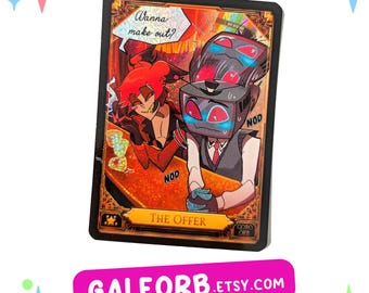 Radiostatic Hazbin Hotel-Style Card – Fan-Made Collector Card Alastor Vincent
