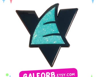 Vincent Whittman Shark Enamel Glitter Pin Vox Cosplay Human