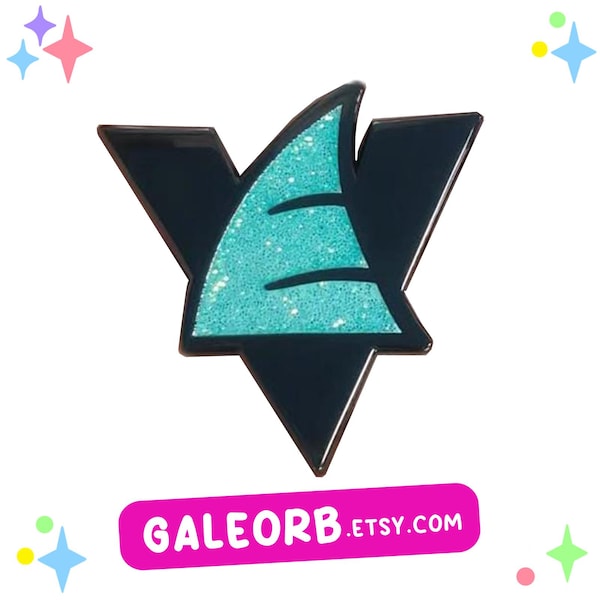Vincent Whittman Shark Enamel Glitter Pin Vox Cosplay Human