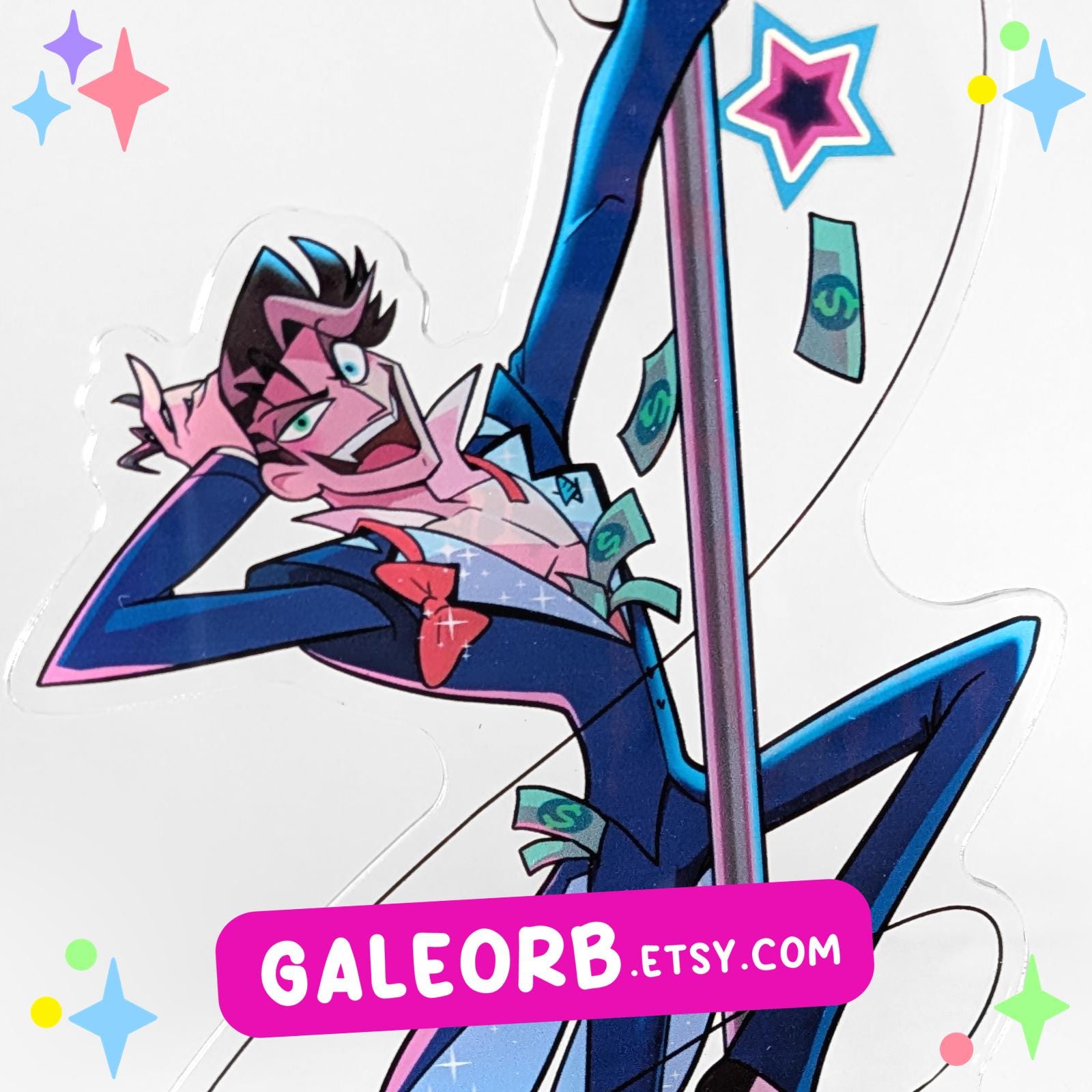 Vincent Rotating Standee Pole Dance Human Vox Whittman Hazbin