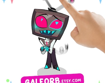 Twitching Spring Tail and Ears Acrylic Standee – Hazbin Hotel Alastor Vox