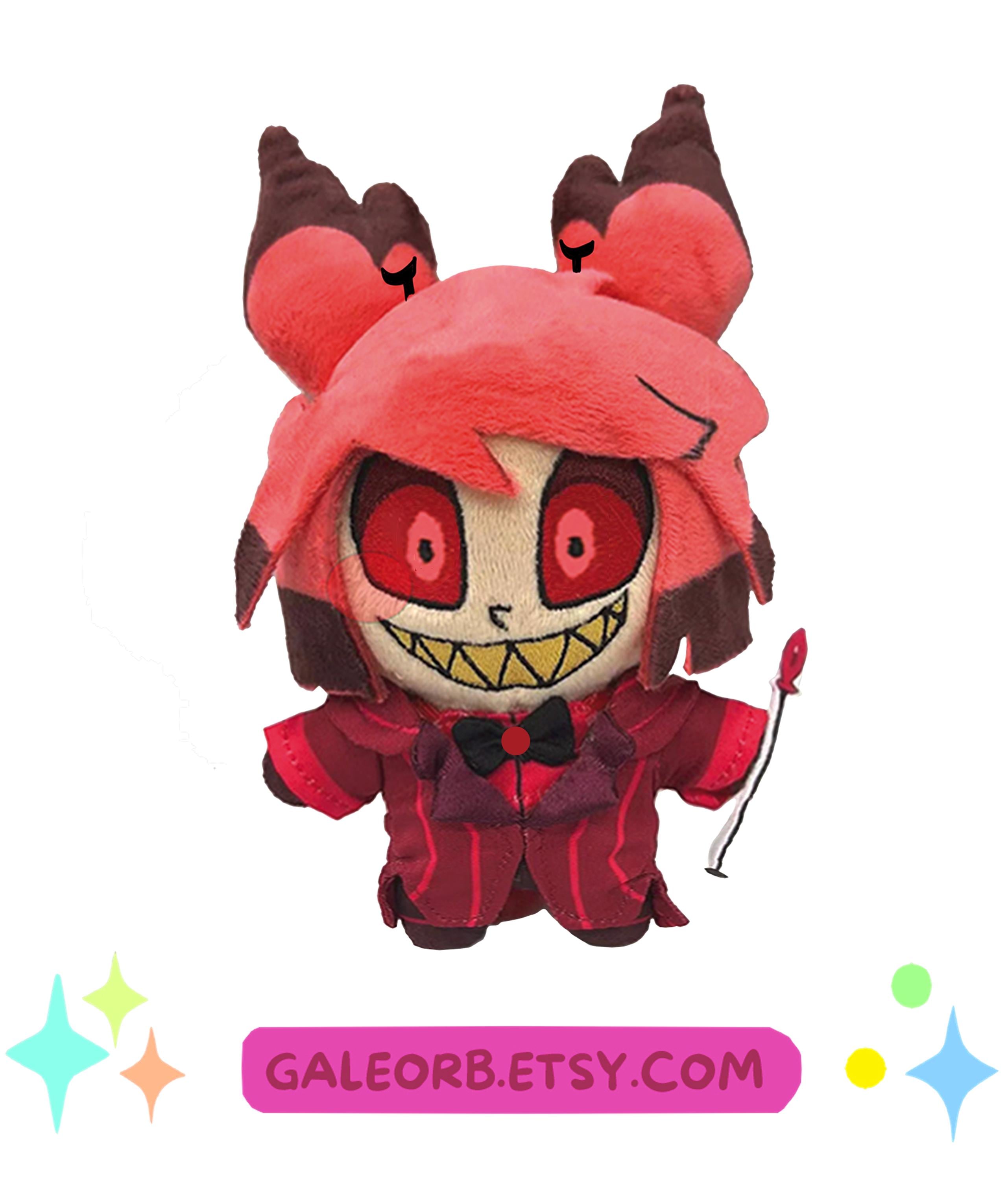Alastor Hazbin Hotel Plush 15cm Squeaker With Fluffy Deer Tail Pre