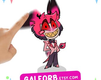 Twitching Spring Tail and Ears Acrylic Standee – Hazbin Hotel Alastor Vox