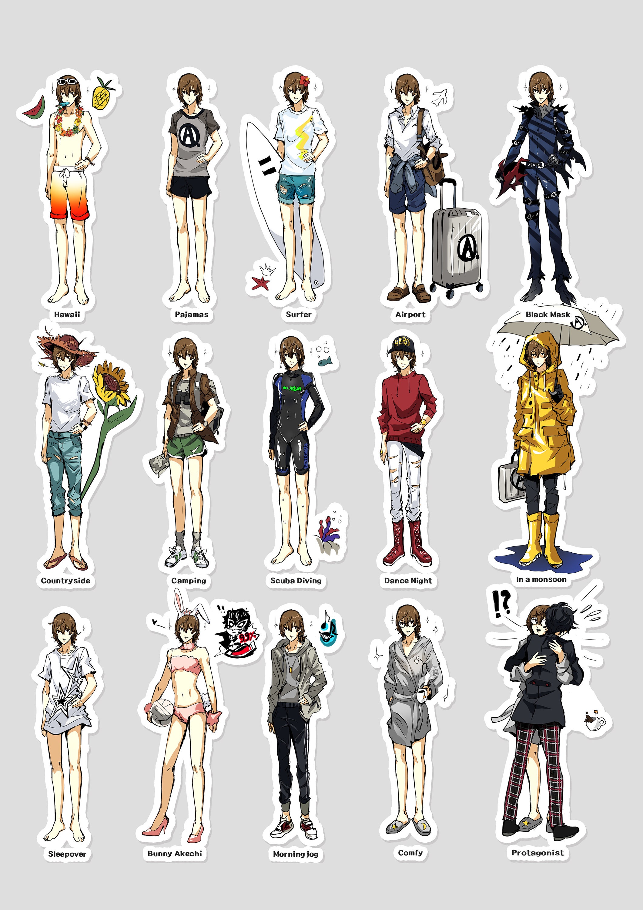ペルソナ5 ザ・ロイヤル 明智吾郎 衣装ポスター - Etsy 日本