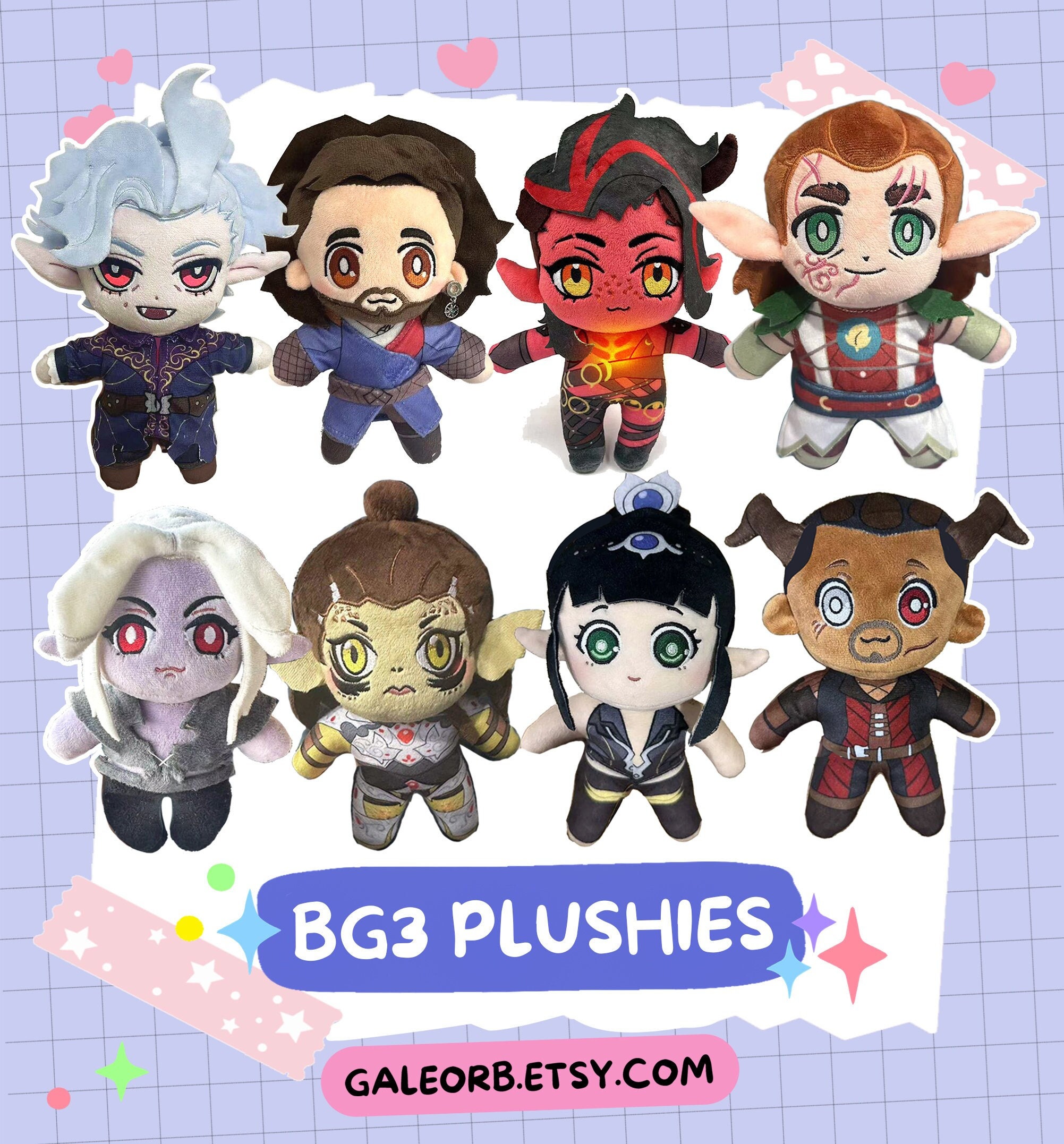 Baldur&#39;s Gate 3 Astarion ぬいぐるみ 20cm Astarion Plush | Baldur's Gate 3 | BG3 Inspired Plush - Etsy