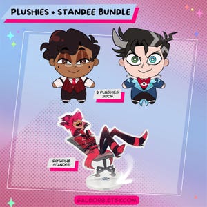 Alastor Rotating Standee Hazbin Hotel 12cm 2 Plushies + Standee