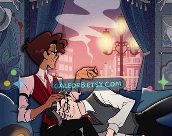 Alastor Vox Hazbin Hotel Print Radiostatic