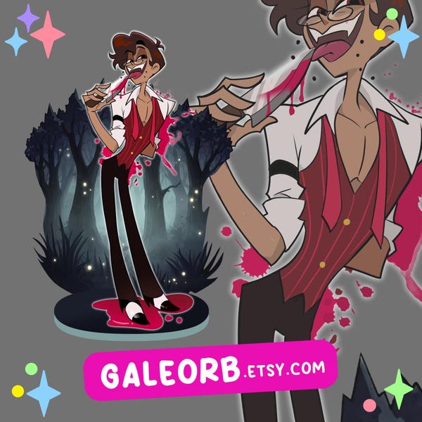 Standee Human Alastor Hazbin Hotel 17cm