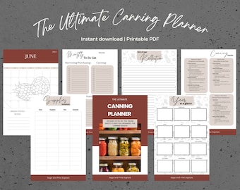 Der Ultimative Canning Planner - Canning für Anfänger - 2024 Canning Planner - Canning Templates - Instant Download - Digital Download