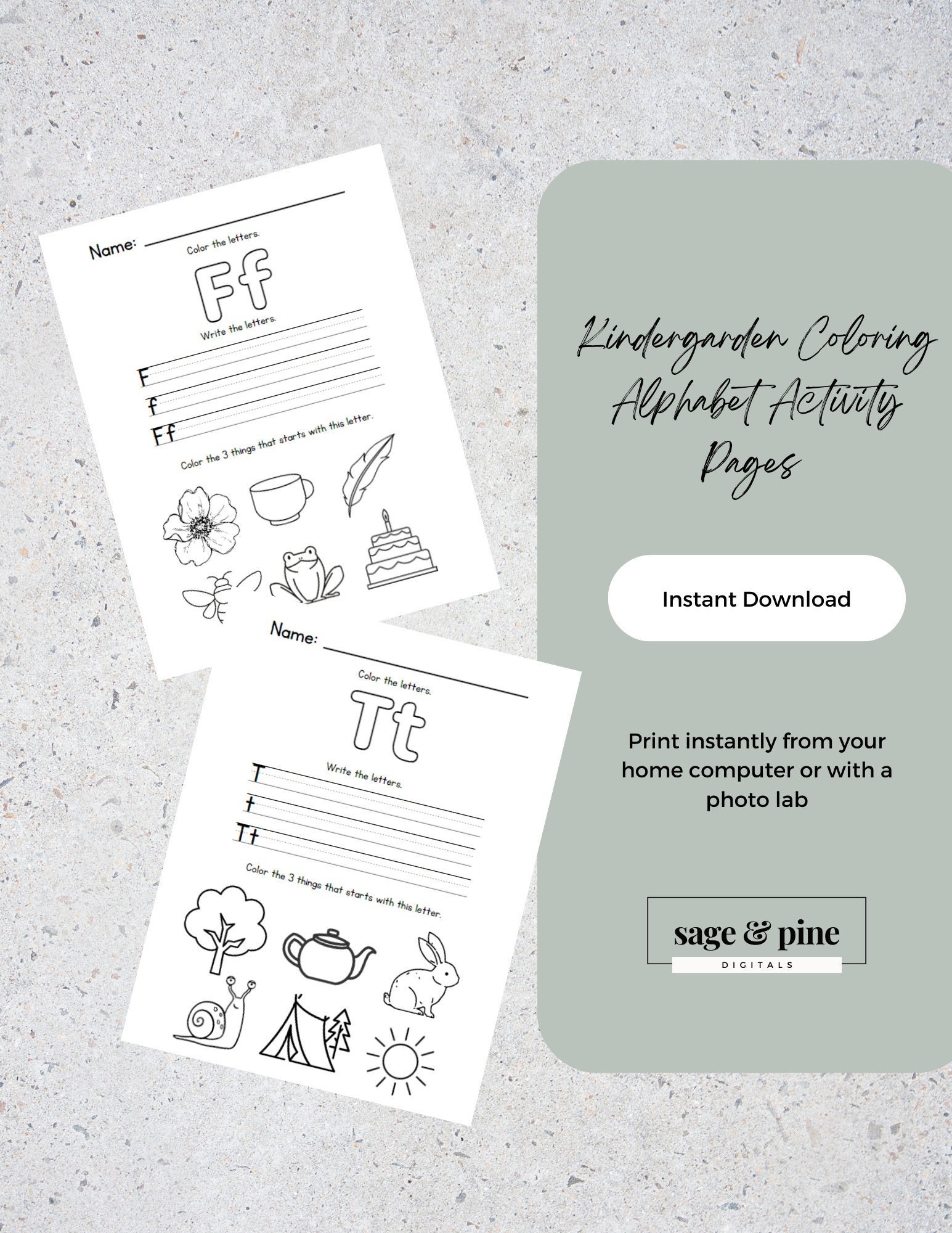 Preschool Kindergarten Alphabet Letter Activity Pages - Pre K Coloring ...