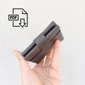 Patrón de costura PDF Origami Wallet, plantilla de billetera bifold, plantilla imprimible de artesanía de billetera, costura de billetera SVG, patrones de fabricación de billeteras, bricolaje
