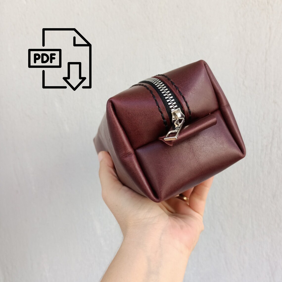 Sewing Pattern Men's Travel Bag, Leather Dopp Bag Template, Leather Bag ...