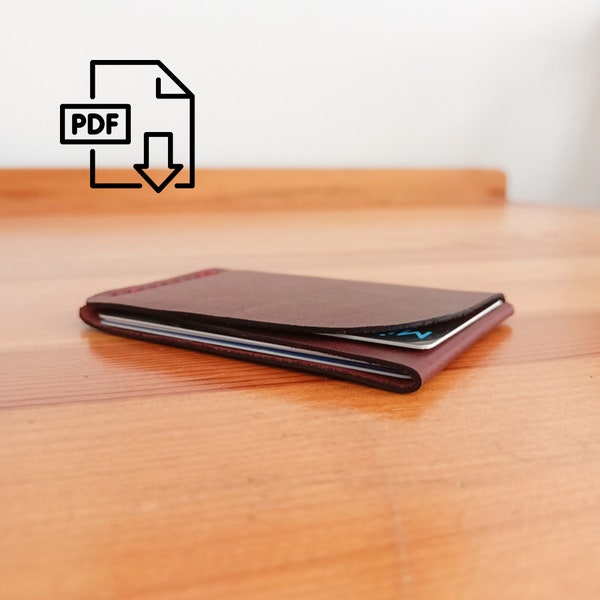 PDF Sewing Pattern Slim Card Holder, Origami Wallet Sewing Blueprint ...