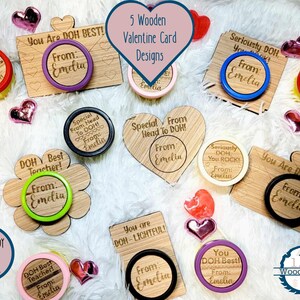 Laser Cut Valentine&#39;s Day Play Doh Card SVG: Student/Teacher Gift