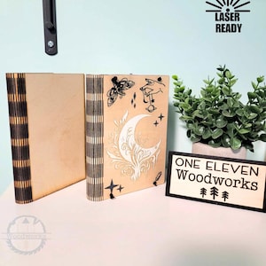 Laser Cut Book Cover SVG: Living Hinge Notebook Template (Digital Download)