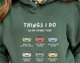Miatas in my Spare Time Premium Fleece Hoodie