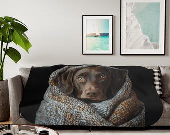 Couverture allemande en sherpa pour chien d&#39;arrêt GSP