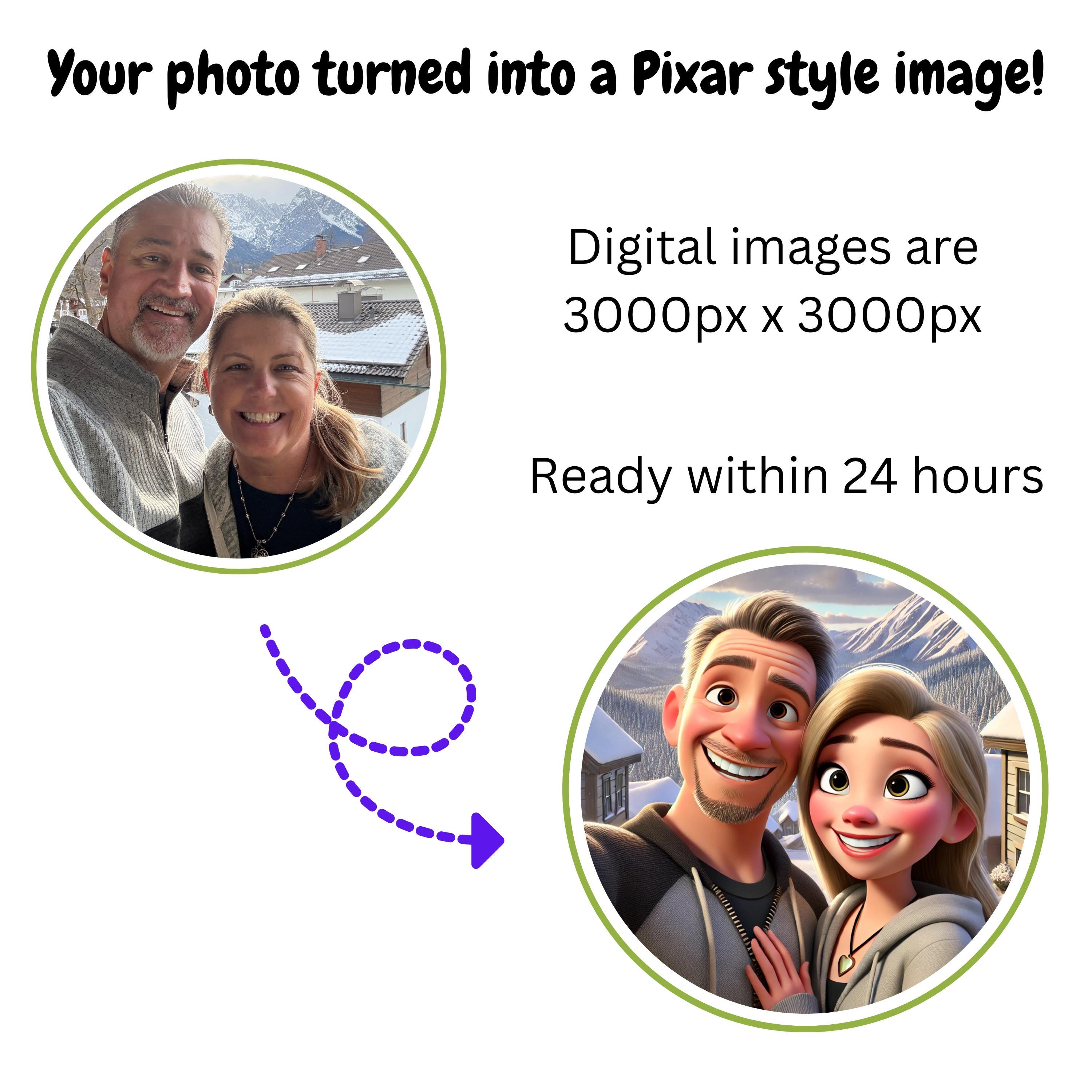 Personalized Custom Cartoon Pixar Style Image From Your Photo - Etsy