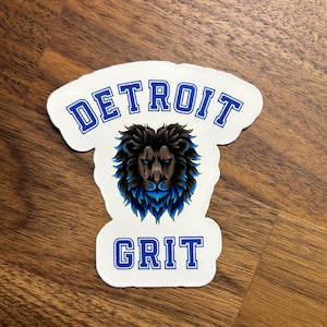 Detroit Lions Grit Sublimated Vinyl Sticker