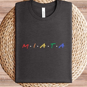 Buntes Miata Jersey Kurzarm-T-Shirt