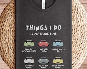 Miatas in my Spare Time Jersey Short Sleeve Tee