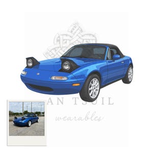 Personalized Custom Cartoon Style Image from Your Car or Truck Photo