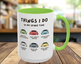 Miatas in my Spare Time Colorful Coffee Mug