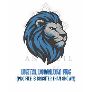 Detroit Lions Blue and Silver Pride Graphic Digital Image File (PNG)