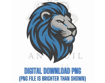 Detroit Lions Blue and Silver Pride Graphic Digital Image File (PNG)