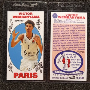 Victor Wembanyama 2022 Paris France Promo Rookie Card /1000. Tallboy Card Limited Edition Rare!!