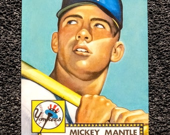 1953 Mickey Mantle New York Yankees Tribute Rookie Card. Custom Card Limited Edition Rare!!